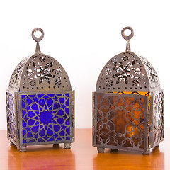 Image showing Egyptian lamps - two pieces