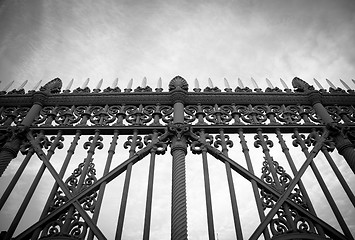 Image showing Royal Palace gate detail