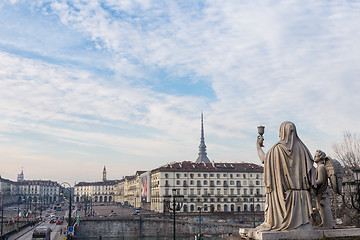 Image showing Turin, Italy - January 2016: Faith Statue