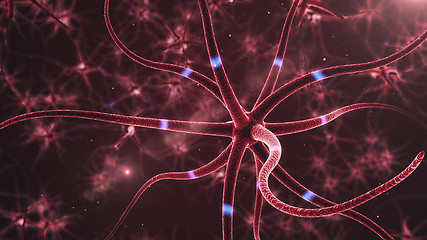 Image showing Neurons abstract background