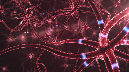 Image showing Neurons abstract background