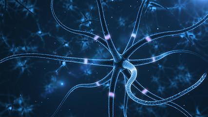 Image showing Neurons abstract background