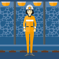 Image showing Confident miner in hardhat.