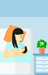 Image showing Woman in maternity ward.