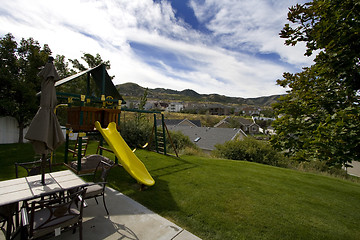 Image showing Backyard View in the Summer