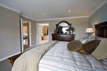 Image showing Close up on a bed in a bedroom