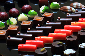 Image showing chocolate bonbons background