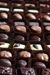 Image showing chocolate bonbons background