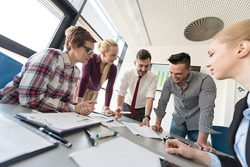 Image showing startup business team on meeting at modern office