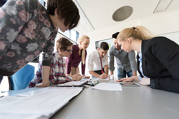 Image showing startup business team on meeting at modern office