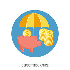 Image showing Deposit Insurance Flat Icon