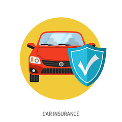 Image showing Car Insurance Flat Icon