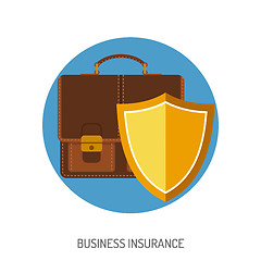 Image showing Business Insurance Flat Icon