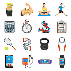 Image showing Fitness Icon Set