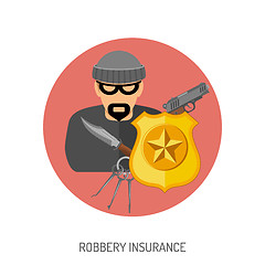 Image showing Robbery Insurance Flat Icon