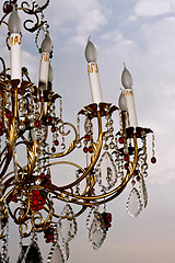 Image showing Chandelier on sky