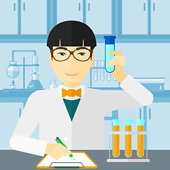 Image showing Laboratory assistant working.