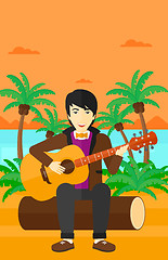 Image showing Man playing guitar.