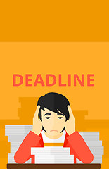 Image showing Man having problem with deadline.