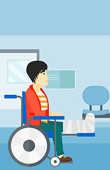 Image showing Patient sitting in wheelchair.