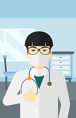 Image showing Confident doctor in mask.