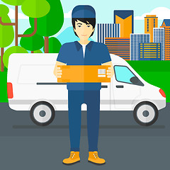 Image showing Man delivering box.