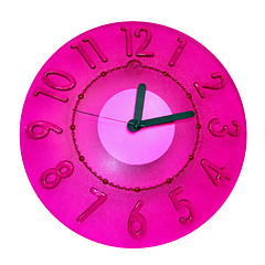 Image showing Pink clock