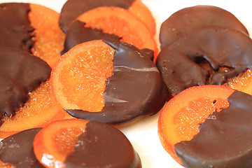 Image showing orange in chocolate