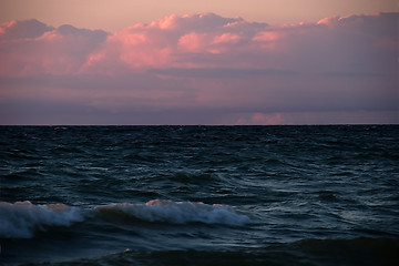 Image showing sunset simcoe lake evening