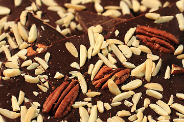 Image showing chocolate with nuts and almonds