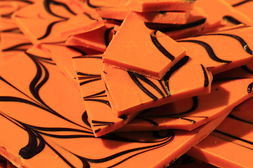 Image showing orange chocolate background