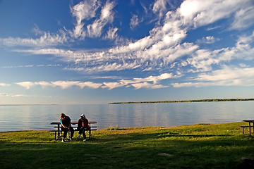 Image showing simcoe lake evening