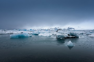 Image showing Icebergs at glacier lagoon 