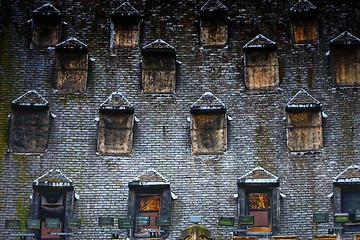 Image showing Many windows on the roof