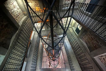 Image showing Industrial staircase going up