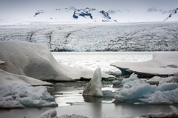 Image showing Icebergs at glacier lagoon 