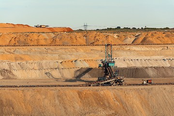 Image showing Large excavator machine in the mine