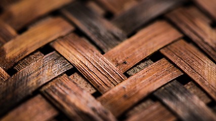 Image showing Texture of woven basket 