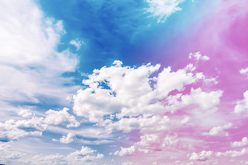 Image showing Spring Blue sky with clouds