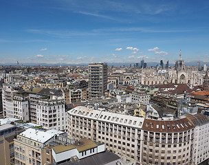 Image showing Aerial view of Milan, Italy