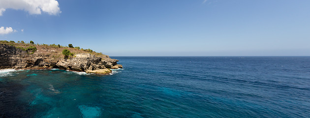 Image showing coastline at Nusa Penida island 