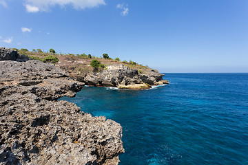 Image showing coastline at Nusa Penida island 