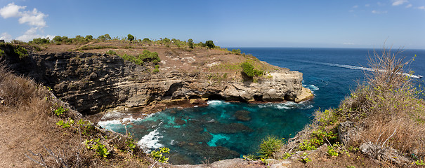 Image showing coastline at Nusa Penida island 