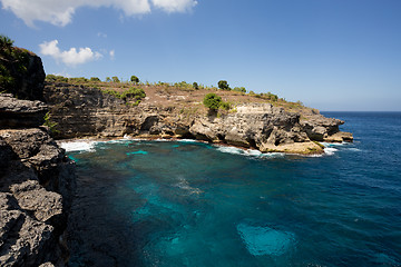 Image showing coastline at Nusa Penida island 