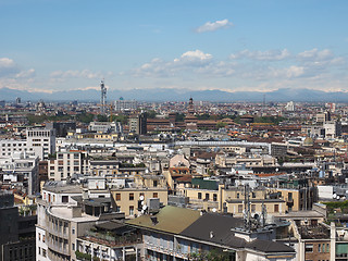 Image showing Aerial view of Milan, Italy