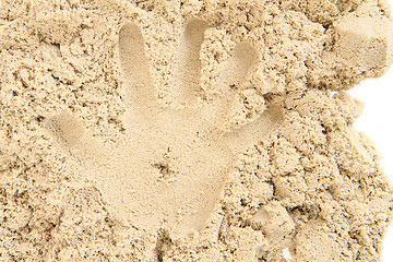 Image showing human print in sand