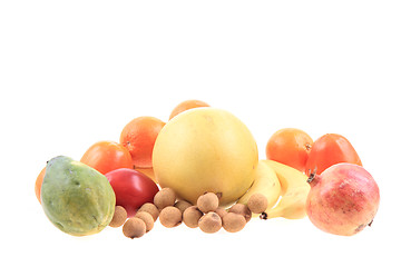 Image showing exotic fruits isolated