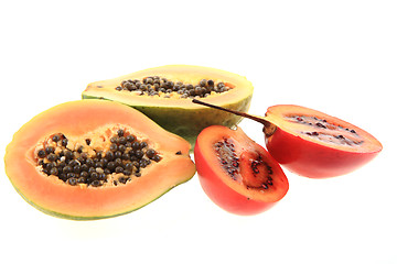 Image showing exotic fruits isolated