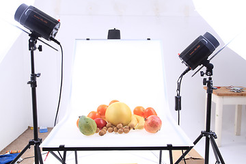 Image showing exotic fruits on the photo table