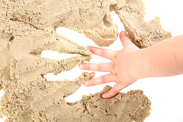 Image showing human print in sand